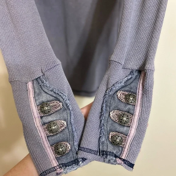 Free People Purple Long Sleeve Top - Picture 7 of 7